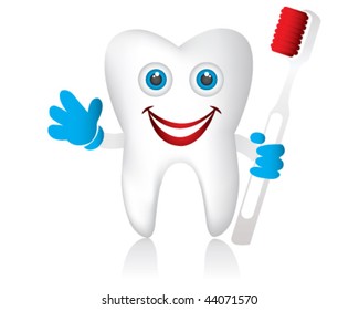 Tooth Toothbrush Smiling Stock Vector (Royalty Free) 277311326