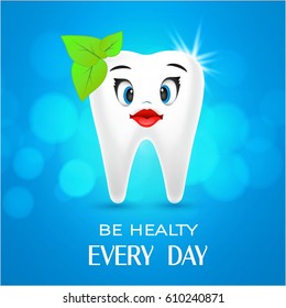 Happy smiling tooth.
