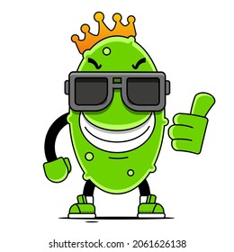 Happy smilling cute cucumber. Vector modern flat style cartoon character illustration icon design.Isolated on white background. Cucumber fruit healthy food,vegetarian concept