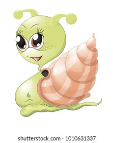Happy Snail cartoon 