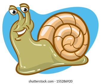 Happy snail slugging along