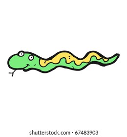 caricatura de serpiente feliz