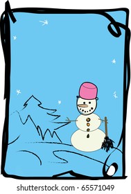 Happy snowman