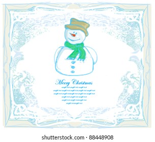 Happy snowman card