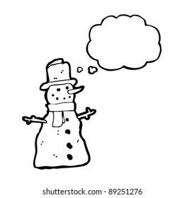 happy snowman cartoon