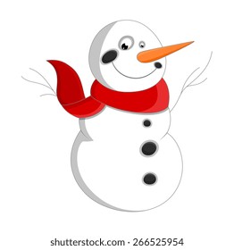 Happy Snowman Character