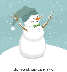 happy snowman clipart. Editable vector