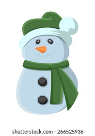Happy Snowman Cute Character