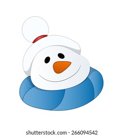 Happy Snowman Face