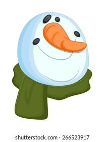 Happy Snowman Face Expression