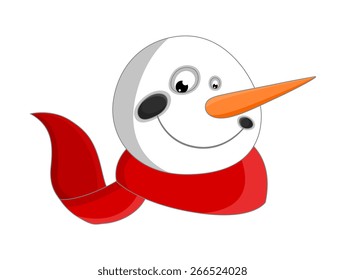 Happy Snowman Face Expression