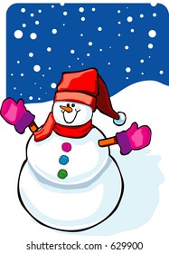 Happy Snowman illustration