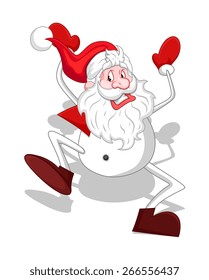 Happy Snowman Santa Dancing