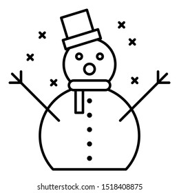 Happy snowman vector icon design