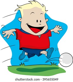 Happy soccer boy