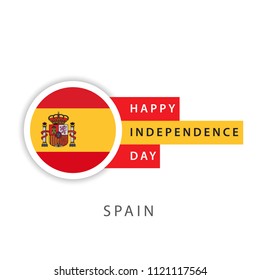 Happy Spain Independence Day Vector Template Design Illustrator