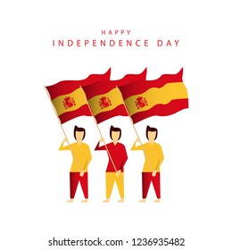 Happy Spain Independence Day Vector Template Design Illustration