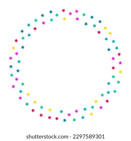 Happy Splash Celebrate Vector White Background. Carnaval Stars Invitation. Christmas Starfall Card. Falling Dust Invitation Pattern.