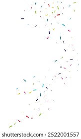 Happy Splash Transparent Vector White Background. Fun Polka Backdrop. Independence Shine Banner. Color Confetti Abstract Wallpaper.