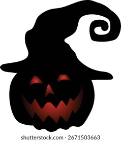 Feliz e assustador Jack-o'-lanterna abóbora