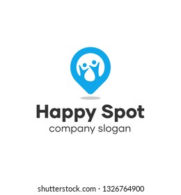 Happy Spot Travel Tourism Logo Design Idea
