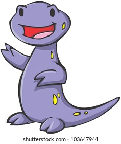 Happy Spotted Salamander Illustration