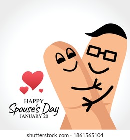 Happy Spouse's Day Vector Illustration. Suitable for greeting card poster and banner	
