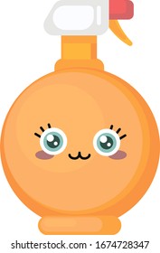Happy spray, Illustration, Vektorillustration auf weißem Hintergrund.
