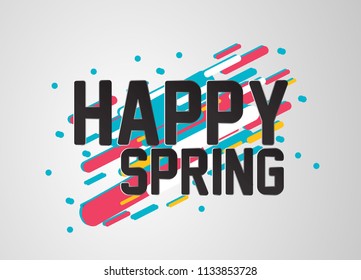 happy spring, beautiful greeting card background or banner with sport theme. vector