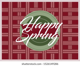 happy spring, beautiful greeting card background or banner with vintagel theme. design illustration