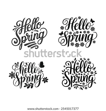 Happy Spring Day Typography Banner design