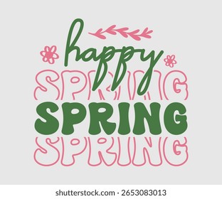 Happy Spring, Happy Spring Eps design, Spring Eps Cut File, Hoppy t shirt, Bunny and spring Eps, Egg for Kids, Cut File Cricut