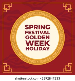 Happy Spring Festival Golden Week holiday. The Day of China illustration vector background. Vector eps 10