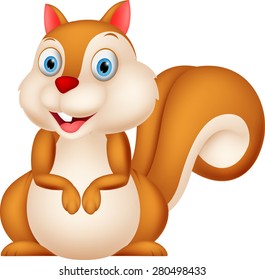 Happy squirrel with simple gradient 