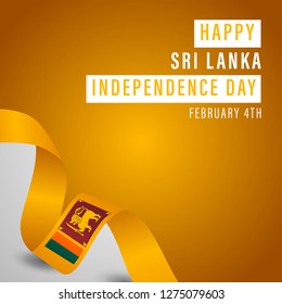 Happy Sri Lanka Independence Day Vector Template Design Illustration