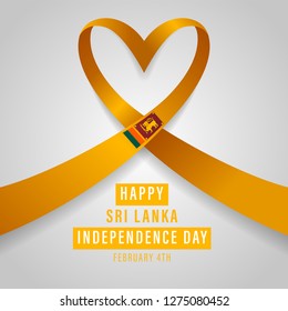Happy Sri Lanka Independence Day Vector Template Design Illustration