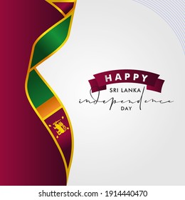 Happy Sri Lanka Independence Day Vector Design Template Background