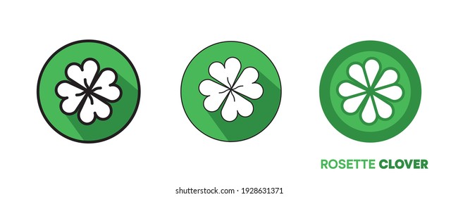 Happy St. Colorful badge design for St. Patricks day. editable shapes. Irish National Holiday. Vector illustration isolated on white background.