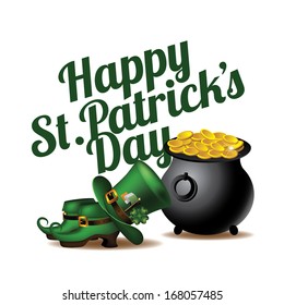 Happy St. PatrickÃ¢Â?Â?s Day design element. EPS 10 vector, grouped for easy editing. No open shapes or paths.