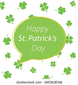 Happy St. Patrick’s Day greeting card- vector illustration