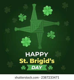 Happy St. Brigid’s Day. The Day of Ireland illustration vector background. Vector eps 10 svg