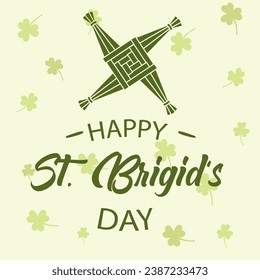 Happy St. Brigid’s Day. The Day of Ireland illustration vector background. Vector eps 10 svg