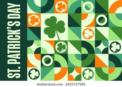 Herzlichen Glückwunsch zum St. Patrick’s Day. 17. März. Urlaubskonzept. Vorlage für Hintergrund, Banner, Karte, Poster mit Textinschrift. Vektor EPS10 Abbildung