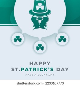 Happy St. Patrick’s Day March Celebration Vector Design Illustration. Template for Background, Poster, Banner, Advertising, Greeting Card or Print Design Element