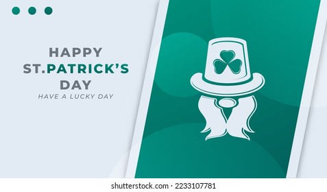 Happy St. Patrick’s Day March Celebration Vector Design Illustration. Template for Background, Poster, Banner, Advertising, Greeting Card or Print Design Element