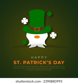 Happy St. Patrick’s Day Paper cut style Vector Design Illustration for Background, Poster, Banner, Advertising, Greeting Card