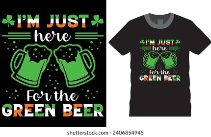 Happy St. Patrick's day typography t-shirt de diseño vectorial. Festividades irlandesas modernas fletando adorables regalos, Día de San Patricio, listos para camisetas tarjetas de afiches vectoriales letras de regalo