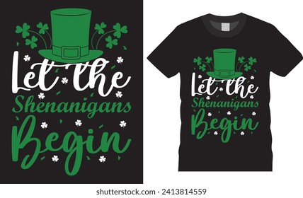 Happy St. Patrick’s Day typography t-shirt design and perfect for pod. vector, t-shirts, stickers, banners, gifts, print, vector design, Irish day, Saint Patrick's Day, pattern, posters.
