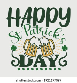 Happy St Patrick’s Day Typography Vector Design 