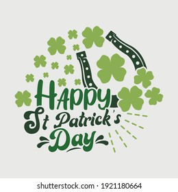 Happy St Patrick’s Day Typography Vector Design 